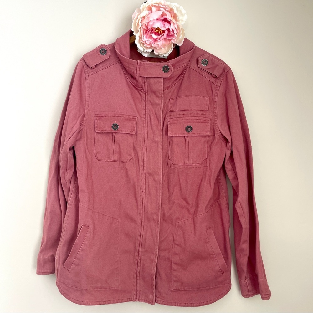 Kersh Rose Pink Cottagecore Utility Jacket Large